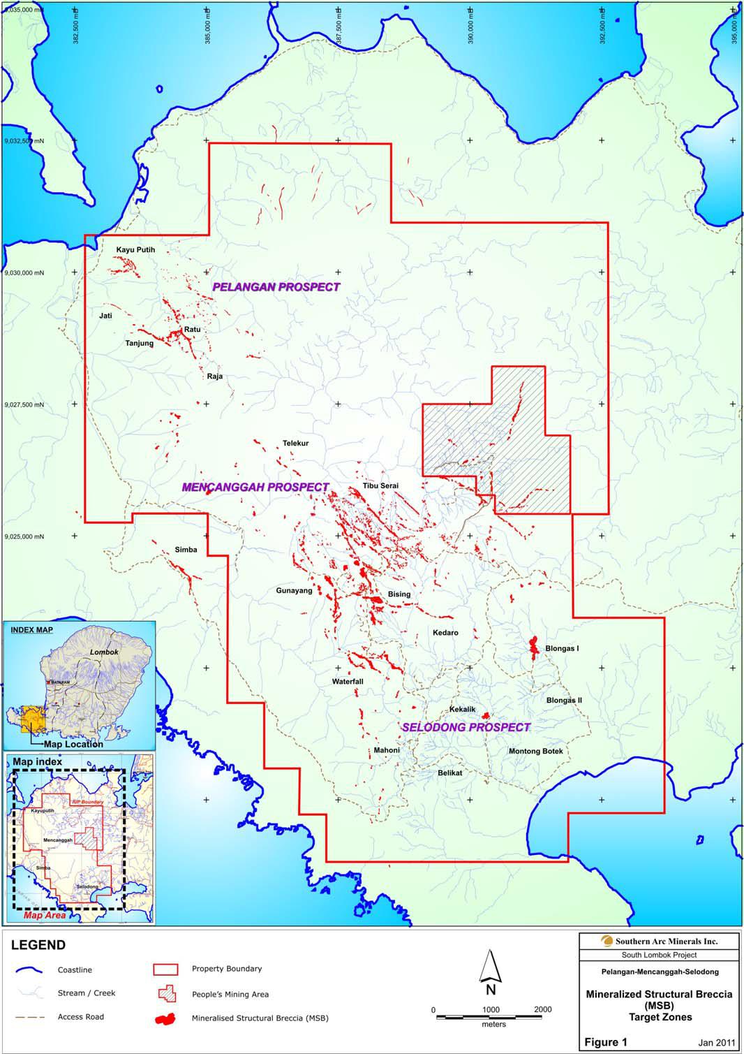 Figure 1 INTERCEPTS AT CENTRAL RAJA PELANGAN PROSPECT WEST LOMBOK PROPERTY